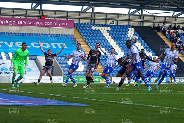 290324 - Colchester United v Newport County - Sky Bet League 2 - Newport County appeal for a penalty