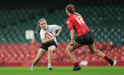 101225 - Coleg Gwent v Llandovery College Welsh Schools and Colleges Girls U18 Final - Breannagh Davidson of Llandovery College charges forward