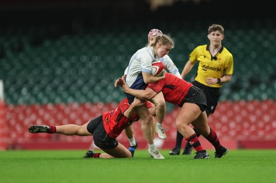 101225 - Coleg Gwent v Llandovery College Welsh Schools and Colleges Girls U18 Final - Breannagh Davidson of Llandovery College charges forward