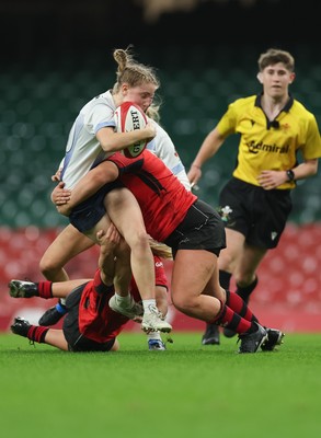 101225 - Coleg Gwent v Llandovery College Welsh Schools and Colleges Girls U18 Final - Breannagh Davidson of Llandovery College charges forward