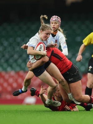 101225 - Coleg Gwent v Llandovery College Welsh Schools and Colleges Girls U18 Final - Breannagh Davidson of Llandovery College charges forward