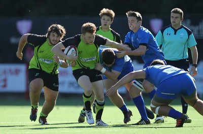 051016 - Coleg y Cymoedd v Gower College, WRU Wednesday U18 League - Sion Edwards of Coleg y Cymoedd charges forward