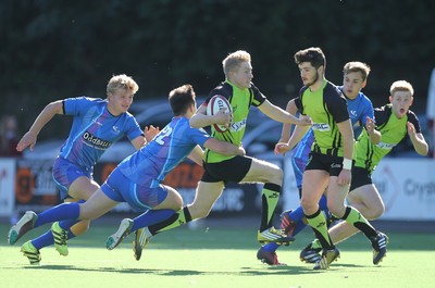 051016 - Coleg y Cymoedd v Gower College, WRU Wednesday U18 League - George Thomas of Coleg y Cymoedd looks to break away