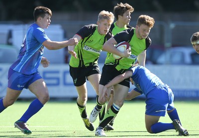 051016 - Coleg y Cymoedd v Gower College, WRU Wednesday U18 League - Sion Edwards of Coleg y Cymoedd looks to break away