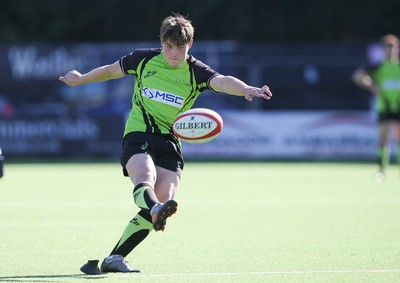 051016 - Coleg y Cymoedd v Gower College, WRU Wednesday U18 League - Cavan Slade of Coleg y Cymoedd kicks conversion