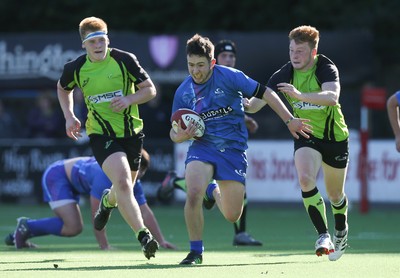 051016 - Coleg y Cymoedd v Gower College, WRU Wednesday U18 League - Evan Budge of Gower College charges forward