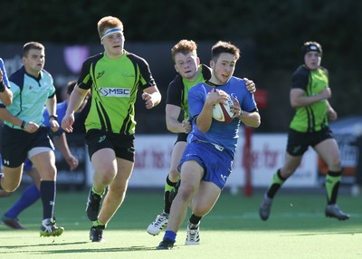 051016 - Coleg y Cymoedd v Gower College, WRU Wednesday U18 League - Evan Budge of Gower College charges forward