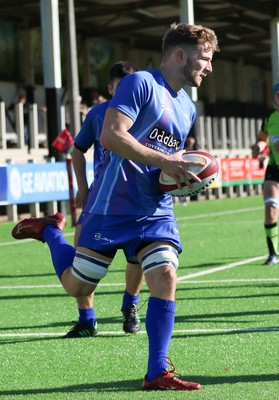 051016 - Coleg y Cymoedd v Gower College, WRU Wednesday U18 League - Lloyd Dudley Jones of Gower College races in to score try