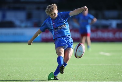 051016 - Coleg y Cymoedd v Gower College, WRU Wednesday U18 League - James Eynon of Gower College kicks conversion