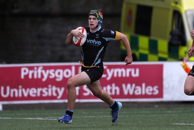 300926 - Coleg y Cymoedd v Whitchurch High School - Welsh Schools and Colleges League - Josh Grayling of Whitchurch scores a try