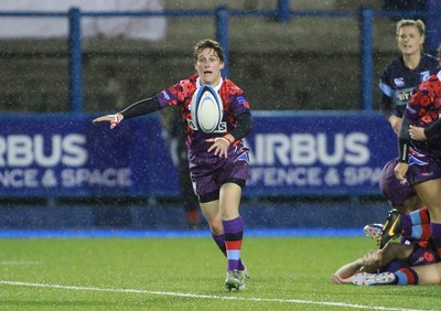 071114 - Combined Services Ladies v Cardiff Blues Ladies - Remembrance Rugby for The British Legion -Gemma Stonebridge-Smith of Combined Forces Ladies gets the ball away(c) Huw Evans Agency