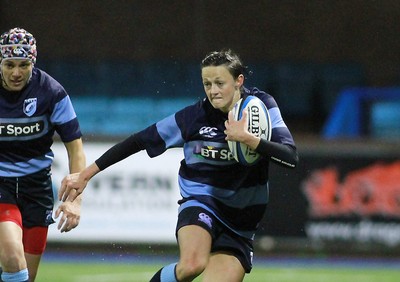 071114 - Combined Services Ladies v Cardiff Blues Ladies - Remembrance Rugby for The British Legion -Laurie Harries of Cardiff Blues Ladies(c) Huw Evans Agency