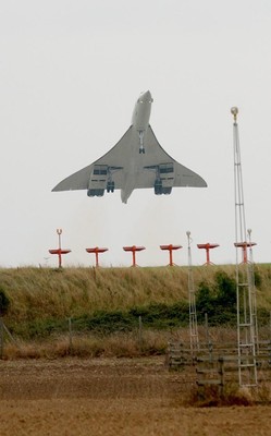 180903 A British Airways Concorde leaves Cardiff International Airport after making an overnight stop due to engine problems  