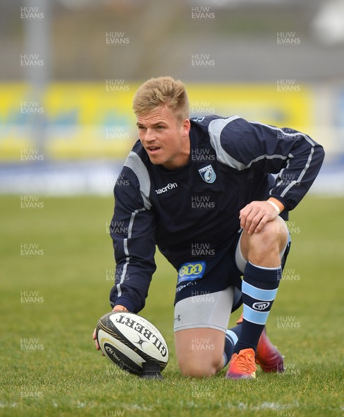 130419 -  Connacht v Cardiff Blues - Guinness PRO14 -  Gareth Anscombe of Cardiff Blues before the match