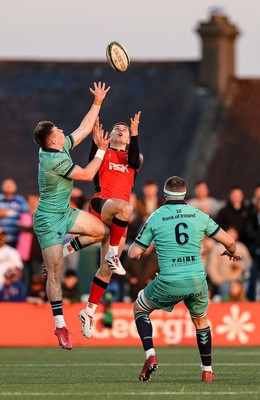 050425 - Connacht v Cardiff Rugby -EPCR Challenge Cup Round of 16 - Cam Winnett of Cardiff Rugby in action against Finn Treacy of Connacht