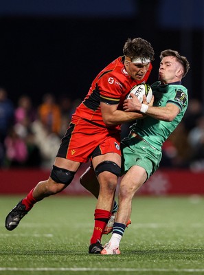 050425 - Connacht v Cardiff Rugby - EPCR Challenge Cup Round of 16 - Teddy Williams of Cardiff Rugby in action against Matthew Devine of Connacht