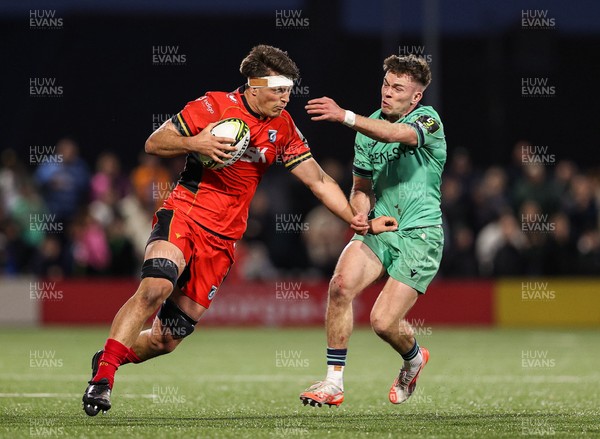 050425 - Connacht v Cardiff Rugby - EPCR Challenge Cup Round of 16 - Teddy Williams of Cardiff Rugby in action against Matthew Devine of Connacht
