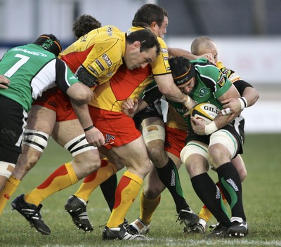 17.03.10 Connacht v Dragons... John Muldoon of Connacht keeps possession of the ball. 