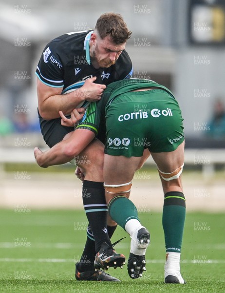 211023 - Connacht v Ospreys - United Rugby Championship - James Ratti of Ospreys is tackled by Oisin Dowling of Connacht