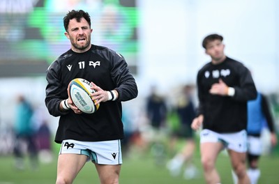 280326 - Connacht Rugby v Ospreys, United Rugby Championship - Luke Davies of Ospreys during warm up