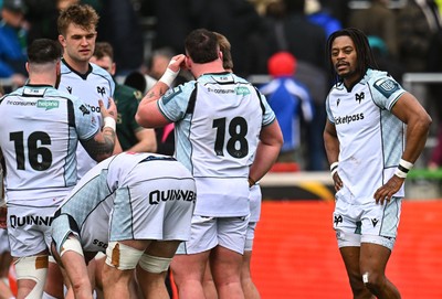 280326 - Connacht Rugby v Ospreys, United Rugby Championship - Dan Kasende of Ospreys after his side's defeat 