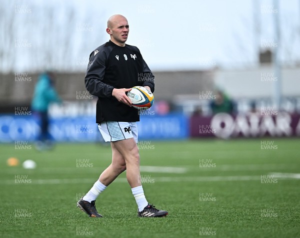 280326 - Connacht Rugby v Ospreys, United Rugby Championship - Luke Davies of Ospreys warm up