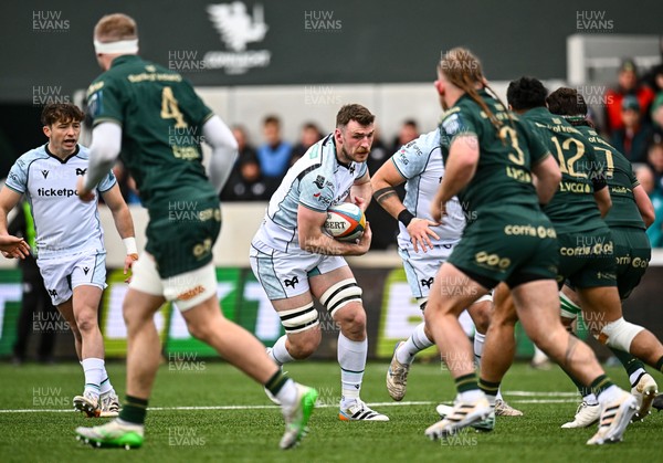 280326 - Connacht Rugby v Ospreys, United Rugby Championship - James Ratti of Ospreys looks to attack