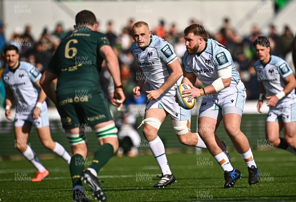 280326 - Fidelity SecureDrive Lions v Dragons RFC, United Rugby Championship - Garyn Phillips of Ospreys charges forward