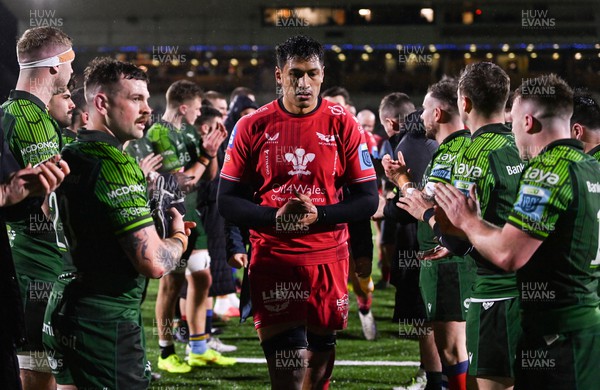 020324 - Connacht v Scarlets - United Rugby Championship - Sam Lousi of Scarlets after the match