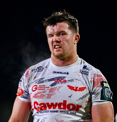 130326 - Connacht v Scarlets - United Rugby Championship - Jac Price of Scarlets after the match