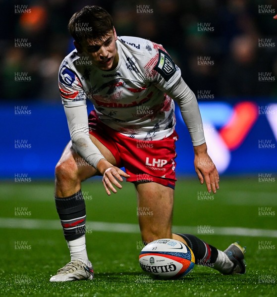130326 - Connacht v Scarlets - United Rugby Championship - Ioan Jones of Scarlets celebrates after scoring his side's second try