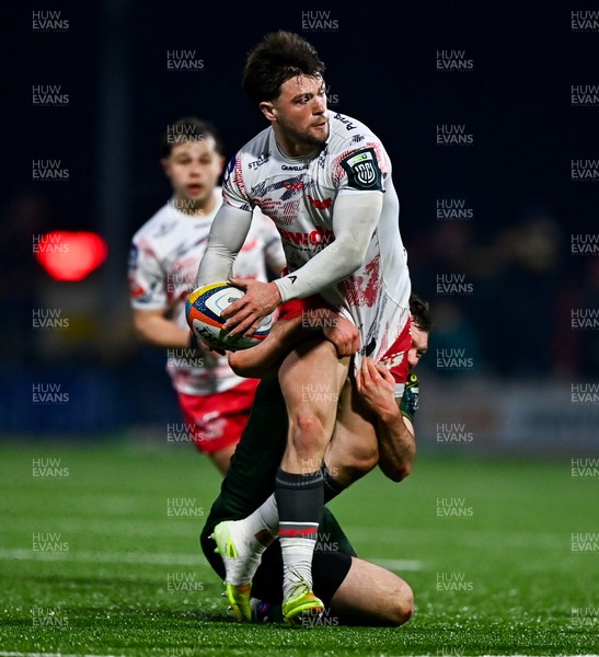 130326 - Connacht v Scarlets - United Rugby Championship - Joe Roberts of Scarlets in action against Cathal Forde of Connacht