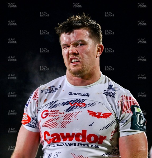 130326 - Connacht v Scarlets - United Rugby Championship - Jac Price of Scarlets after the match