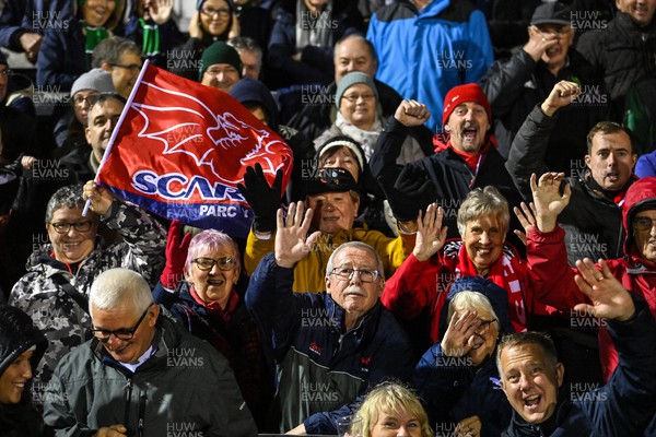 211022 - Connacht v Scarlets - BKT United Rugby Championship - Scarlets fans