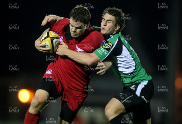 30.10.09 Connacht v Scarlets... Scarlet's Rob Higgitt and Ian Keatley of Connacht 