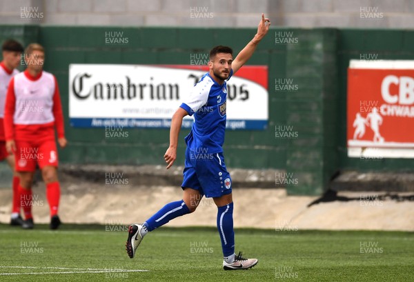 290721 - Connahs Quay Nomads v Prishtina - UEFA Europa Conference League, Qualifying Second Round - Endrit Krasniqi of Prishtina celebrates first goal
