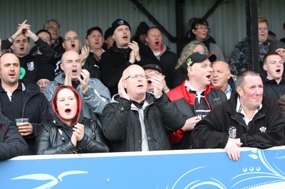 060414 - Cornish Pirates v Pontypridd, British and Irish Cup Quarter Final - Pontypridd supporters cheer the team at the end of the match