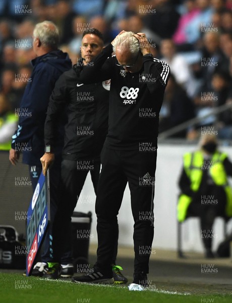 150921 - Coventry City v Cardiff City - EFL SkyBet Championship - Cardiff City Manager Mick McCarthy looks on