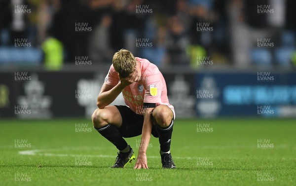 150921 - Coventry City v Cardiff City - EFL SkyBet Championship - Joel Bagan of Cardiff City looks dejected