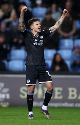 021121 - Coventry City v Swansea City - SkyBet Championship - Jamie Paterson of Swansea City celebrates scoring a goal