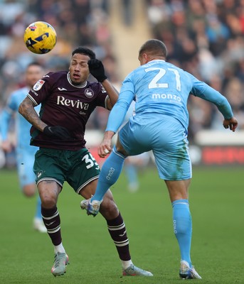 261225 - Coventry City v Swansea City - Sky Bet Championship - Ronald of Swansea and Jake Bidwell of Coventry