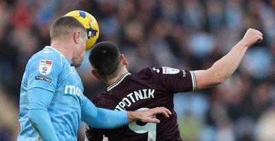 261225 - Coventry City v Swansea City - Sky Bet Championship - Zan Vipotnik of Swansea and Jake Bidwell of Coventry