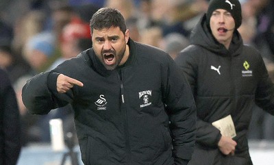 261225 - Coventry City v Swansea City - Sky Bet Championship - Swansea manager Vitor Matos appears annoyed