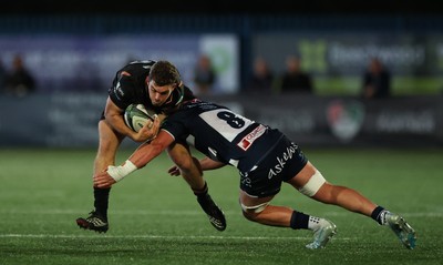 040926 - Coventry RFC v Ospreys, Pre-season Friendly - Lawson Creighton of Ospreys takes on Rhys Tait of Coventry