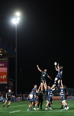 040926 - Coventry RFC v Ospreys, Pre-season Friendly - Ospreys and Coventry contest a line out