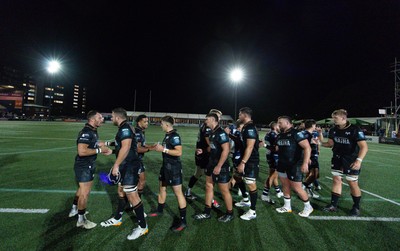 040926 - Coventry RFC v Ospreys, Pre-season Friendly - Players shake hands at the end of the match