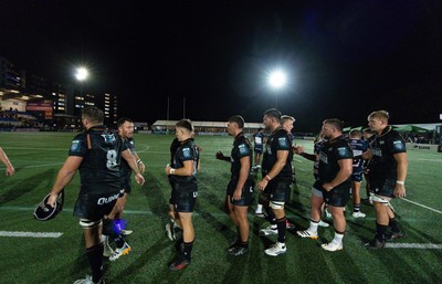 040926 - Coventry RFC v Ospreys, Pre-season Friendly - Players shake hands at the end of the match