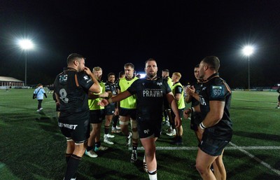 040926 - Coventry RFC v Ospreys, Pre-season Friendly - Players shake hands at the end of the match