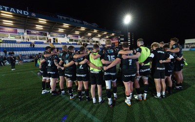 040926 - Coventry RFC v Ospreys, Pre-season Friendly - Ospreys players huddle up at the end of the match