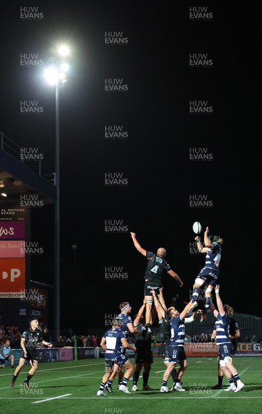 040926 - Coventry RFC v Ospreys, Pre-season Friendly - Ospreys and Coventry contest a line out